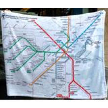 Couverture en molleton micropolaire de la carte du métro du pays